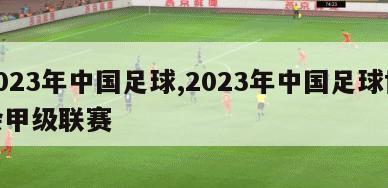 2023年中国足球,2023年中国足球协会甲级联赛